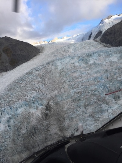 ice on top of the Franz Joseph glacier